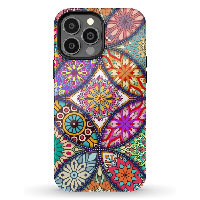 iPhone 13 Pro Max StrongFit Mandala pattern with bright colors 12 by ArtsCase