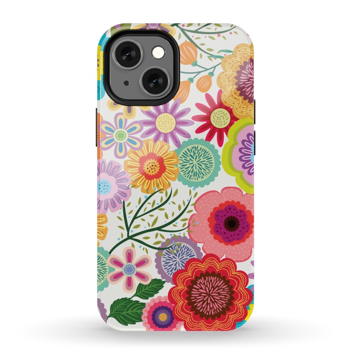 iPhone 13 mini StrongFit Seamless Pattern with Flowers XI by ArtsCase