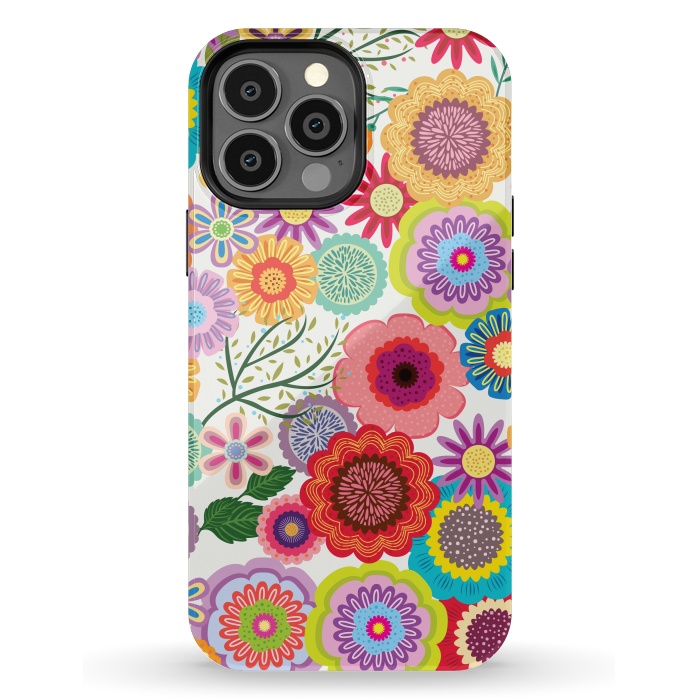 iPhone 13 Pro Max StrongFit Seamless Pattern with Flowers XI by ArtsCase