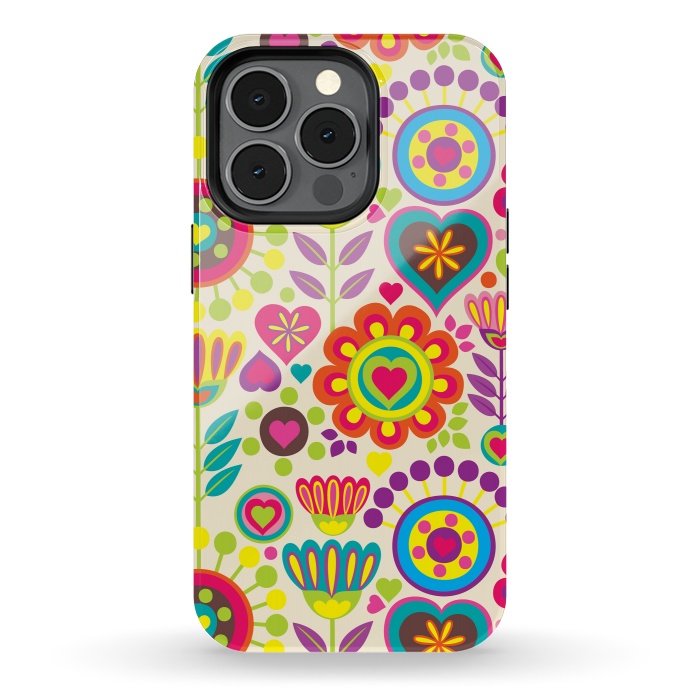 iPhone 13 pro StrongFit Sweet Pink Flowers 789 by ArtsCase