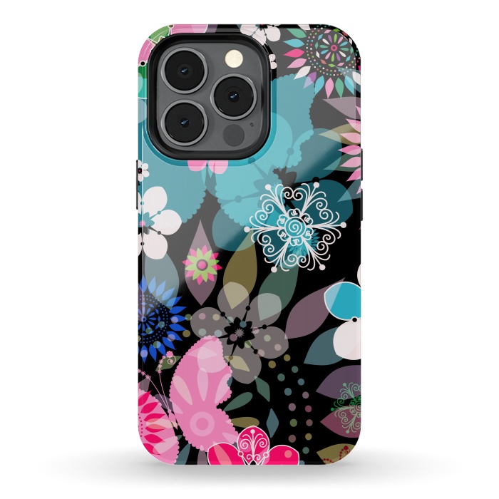 iPhone 13 pro StrongFit Seamless Patterns with Flowers XII by ArtsCase