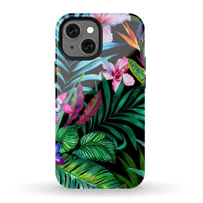 iPhone 13 mini StrongFit Tropical Exotic Pattern by ArtsCase