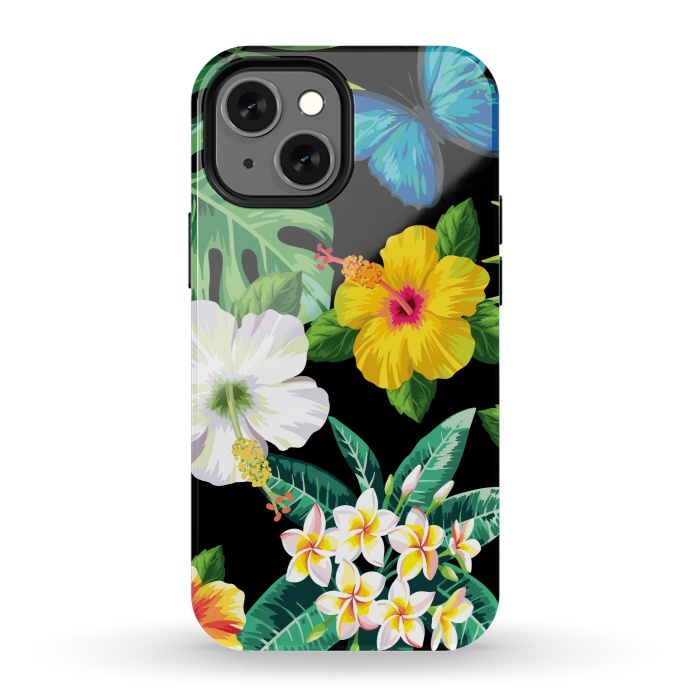 iPhone 13 mini StrongFit Tropical Flowers 1 by ArtsCase
