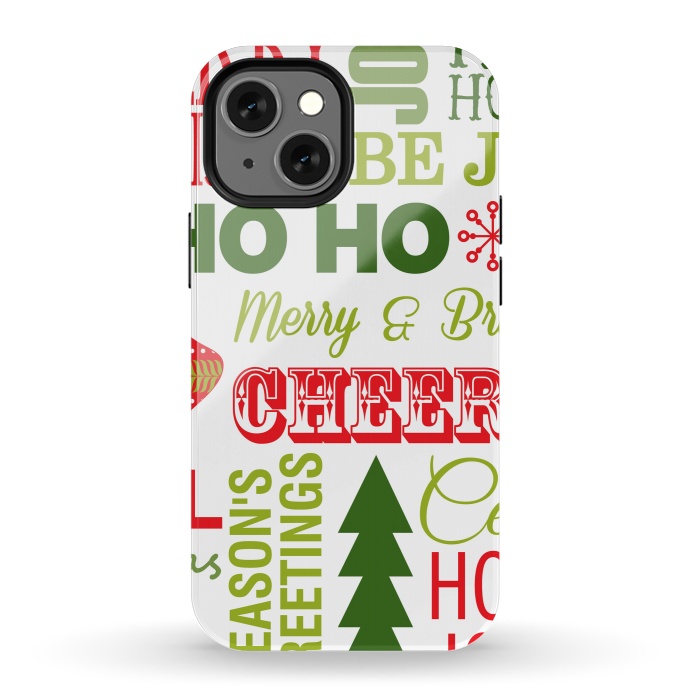 iPhone 13 mini StrongFit Christmas Greeting Pattern by ArtsCase