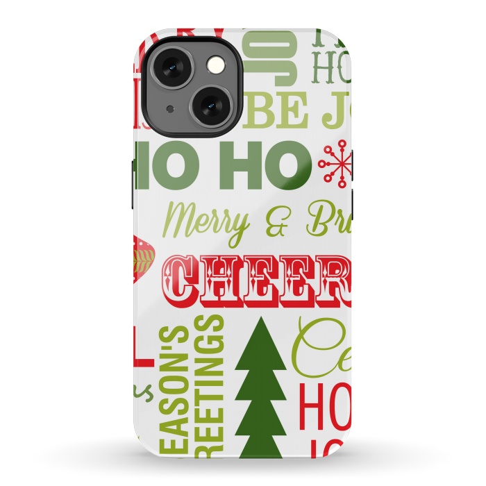 iPhone 13 StrongFit Christmas Greeting Pattern by ArtsCase