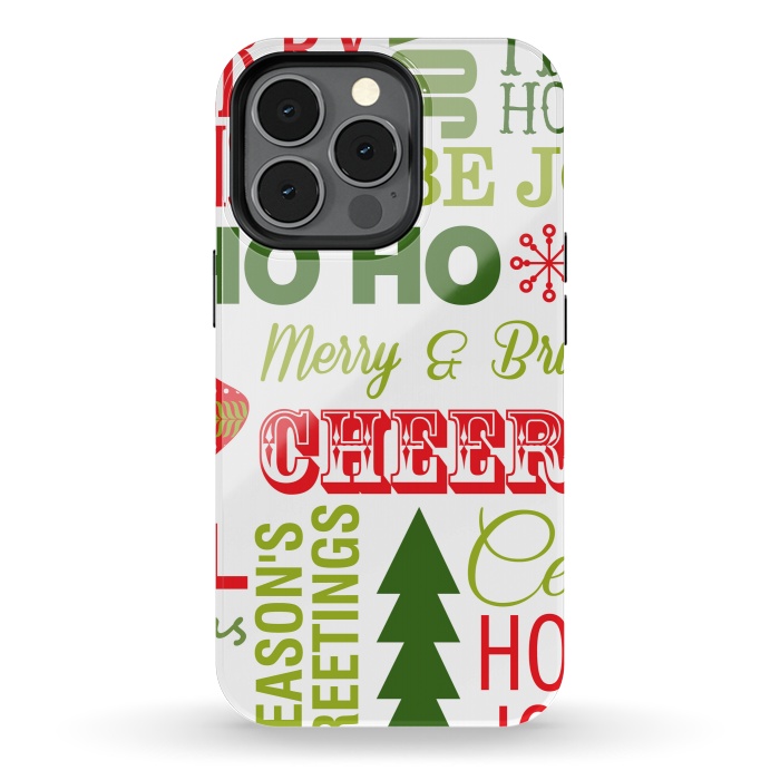 iPhone 13 pro StrongFit Christmas Greeting Pattern by ArtsCase