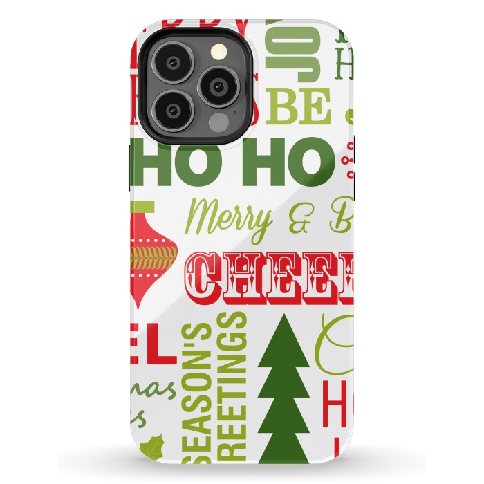 iPhone 13 Pro Max StrongFit Christmas Greeting Pattern by ArtsCase