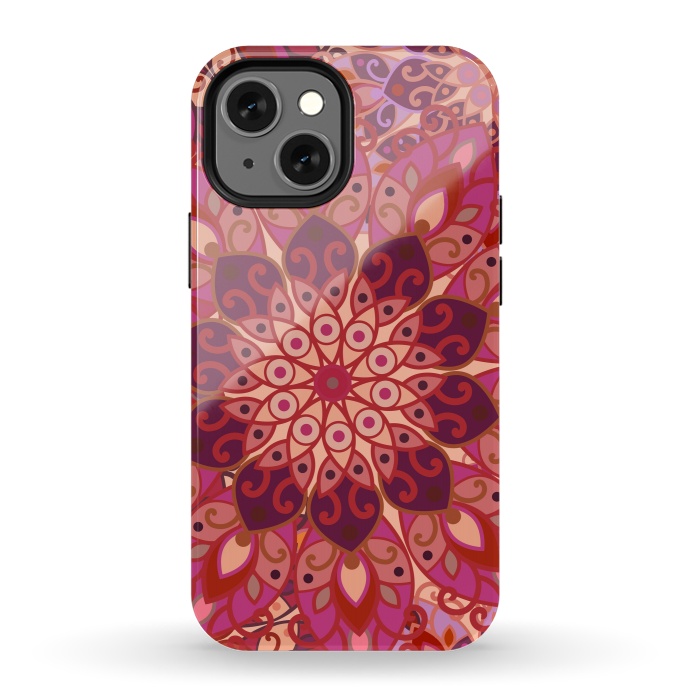iPhone 13 mini StrongFit Colorful Mandala Pattern II by ArtsCase