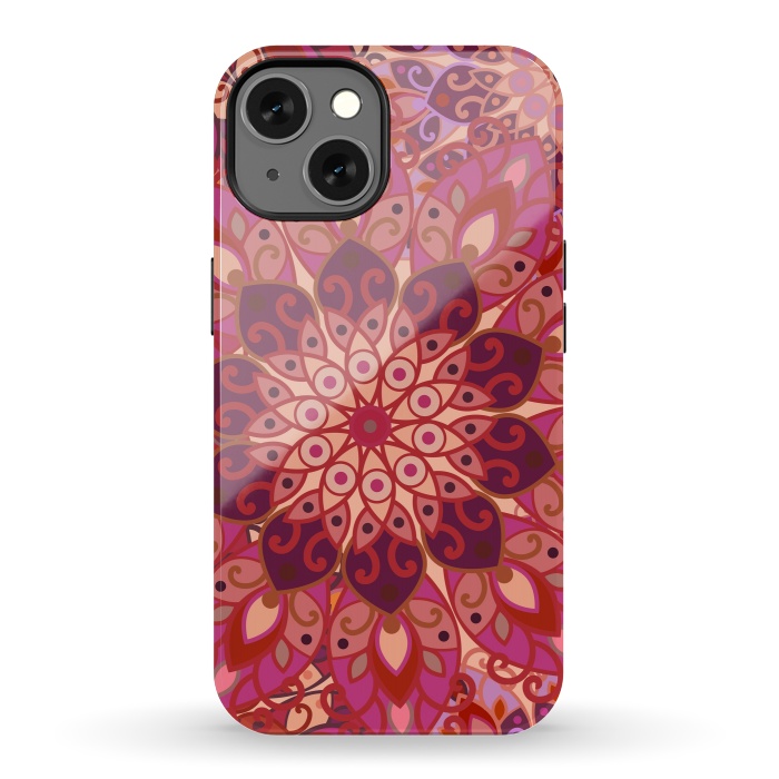 iPhone 13 StrongFit Colorful Mandala Pattern II by ArtsCase