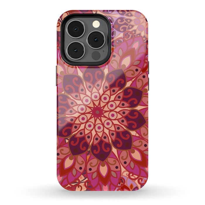 iPhone 13 pro StrongFit Colorful Mandala Pattern II by ArtsCase