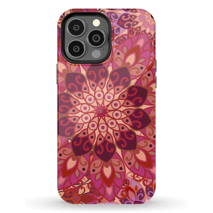 iPhone 13 Pro Max StrongFit Colorful Mandala Pattern II by ArtsCase