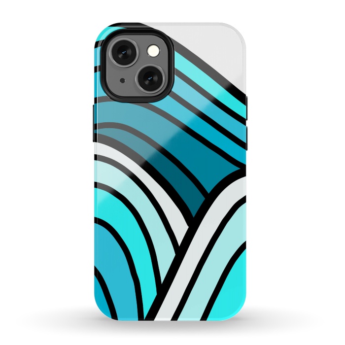 iPhone 13 mini StrongFit 3 waves of the ocean by Steve Wade (Swade)