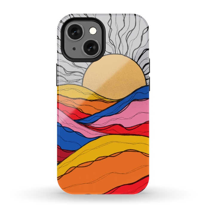 iPhone 13 mini StrongFit Rainbow sea ocean by Steve Wade (Swade)