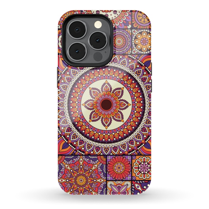 iPhone 13 pro StrongFit Mandala Pattern Design with Period Decorative Elements by ArtsCase