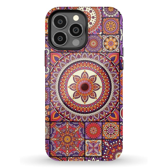 iPhone 13 Pro Max StrongFit Mandala Pattern Design with Period Decorative Elements by ArtsCase
