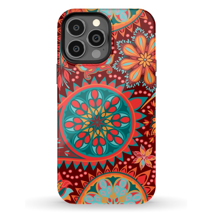 iPhone 13 Pro Max StrongFit Paisley Vintage Floral Motif Ethnic Seamless Background by ArtsCase
