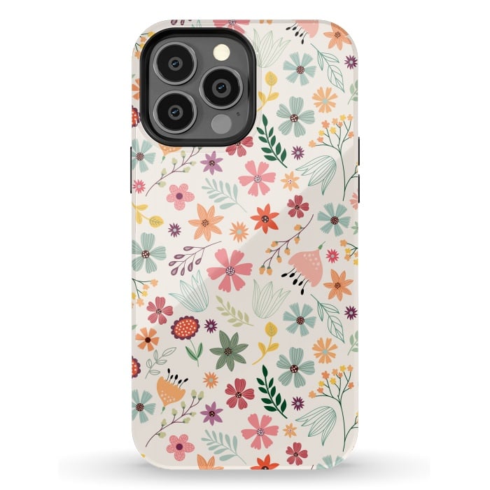 iPhone 13 Pro Max StrongFit Pretty Flowers Pattern Design XIII by ArtsCase
