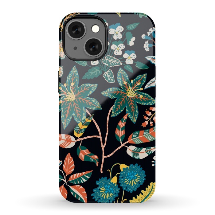 iPhone 13 StrongFit Randomly Scattered Botanical Motifs by ArtsCase