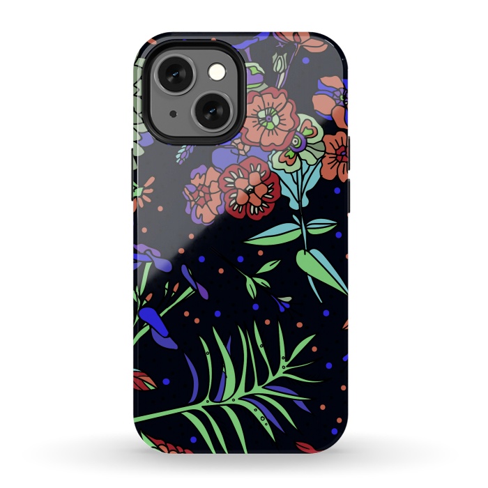 iPhone 13 mini StrongFit Seamless Floral Pattern 333 by ArtsCase