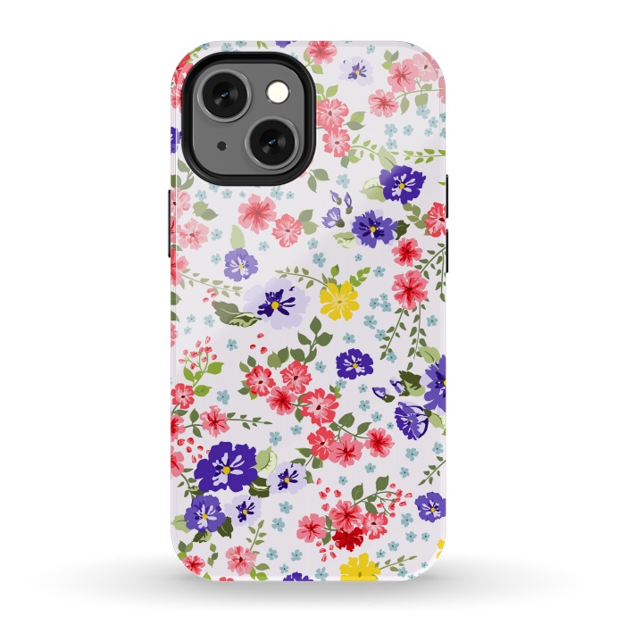 iPhone 13 mini StrongFit Simple Cute Pattern in Small-Scale Flowers by ArtsCase