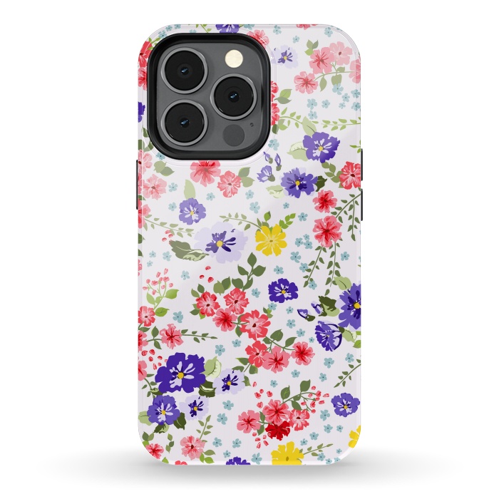 iPhone 13 pro StrongFit Simple Cute Pattern in Small-Scale Flowers by ArtsCase