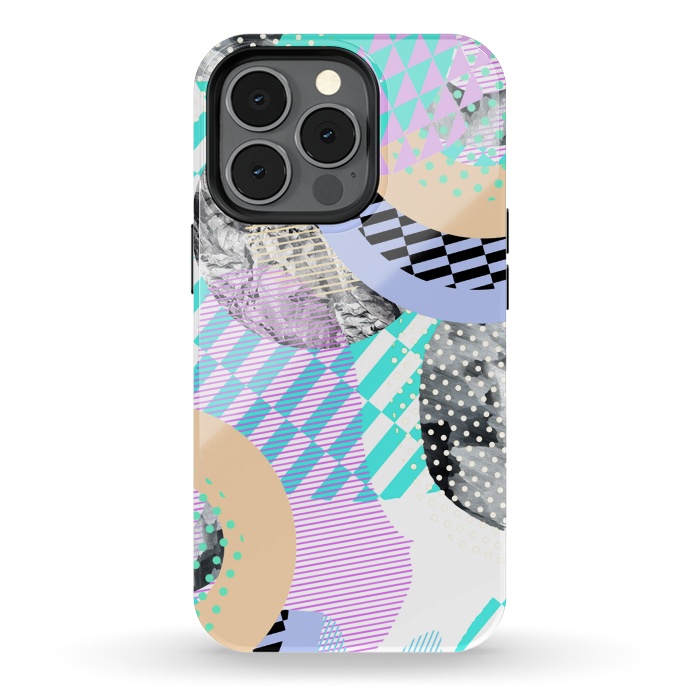 iPhone 13 pro StrongFit Colorful graphic pop-art collage by Oana 