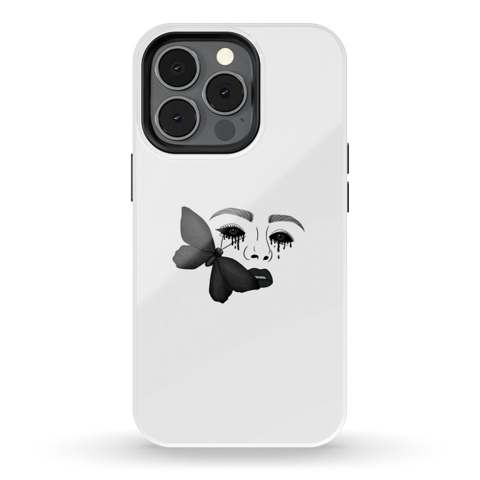 iPhone 13 pro StrongFit Black tears by Jms