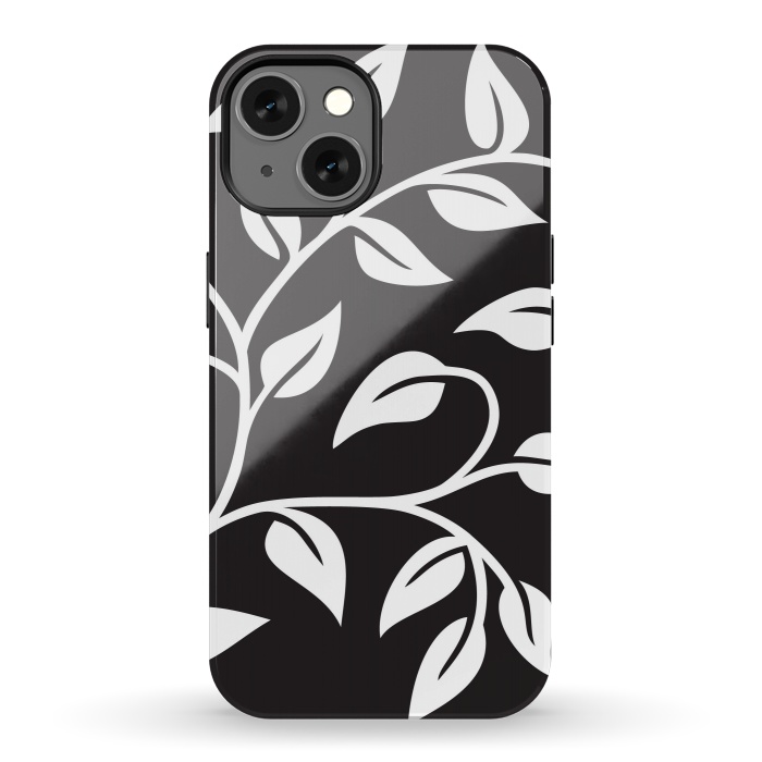 iPhone 13 StrongFit White Leaves  by Winston