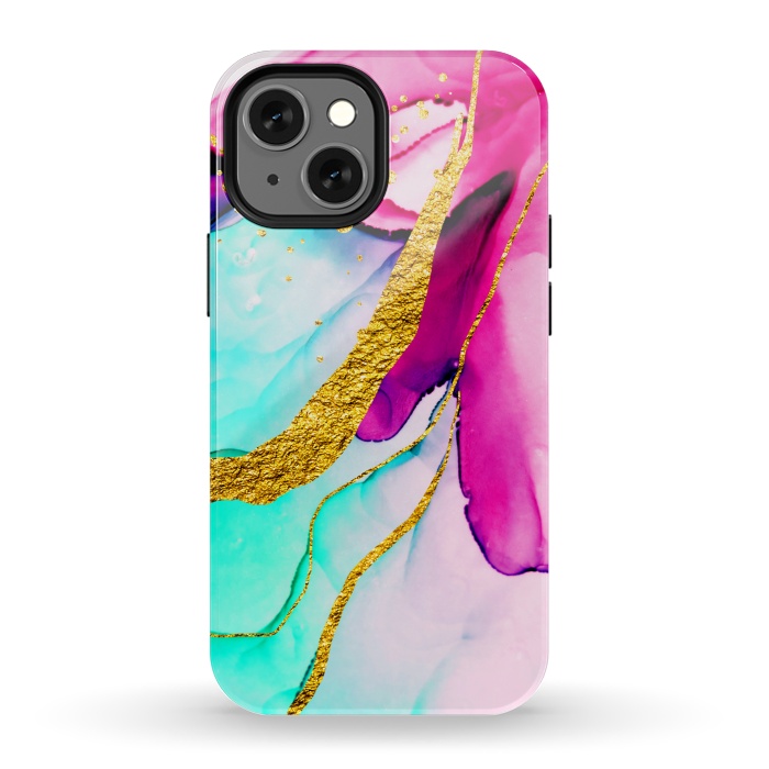 iPhone 13 mini StrongFit Luminous Translucent Fluid Natural Design by ArtsCase