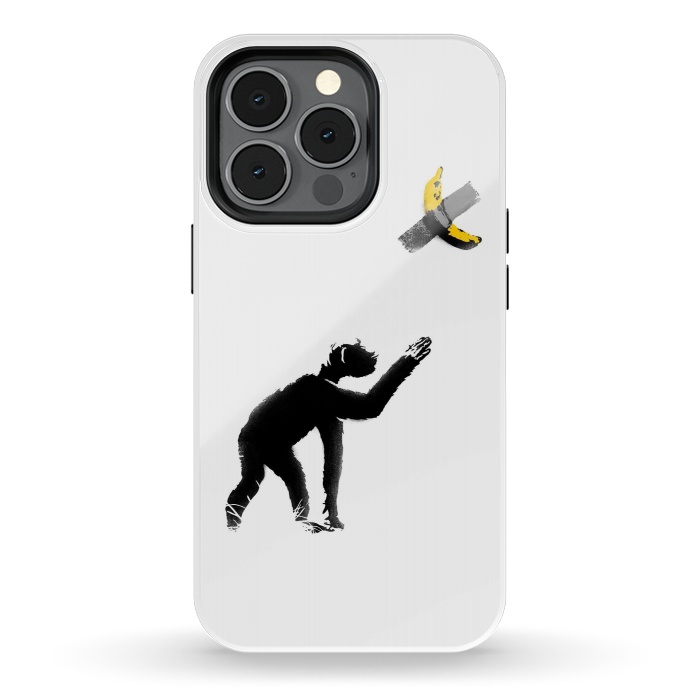 iPhone 13 pro StrongFit Chimpanzee and Banana Taped by Afif Quilimo