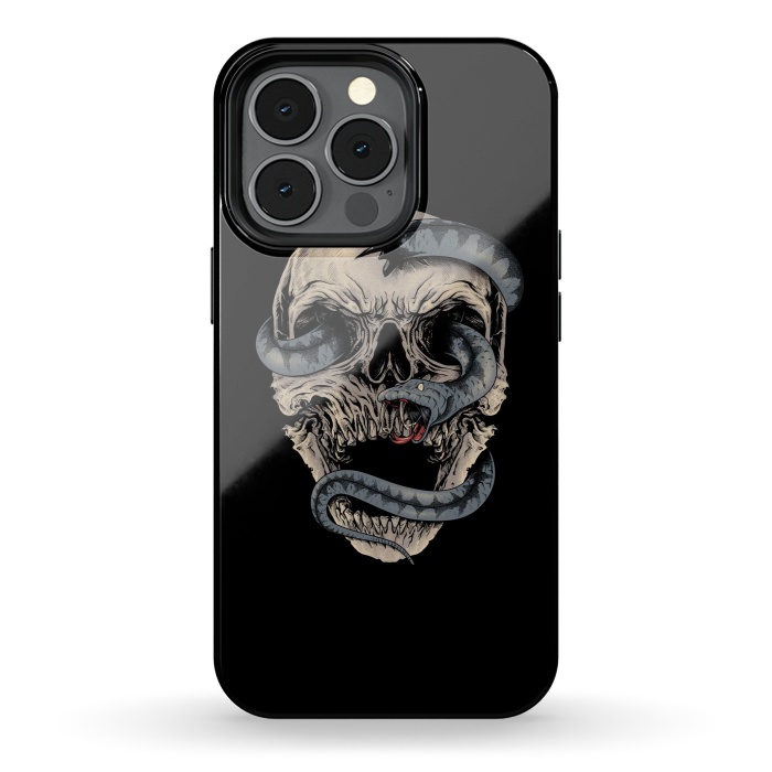 iPhone 13 pro StrongFit Skull Snake by Afif Quilimo