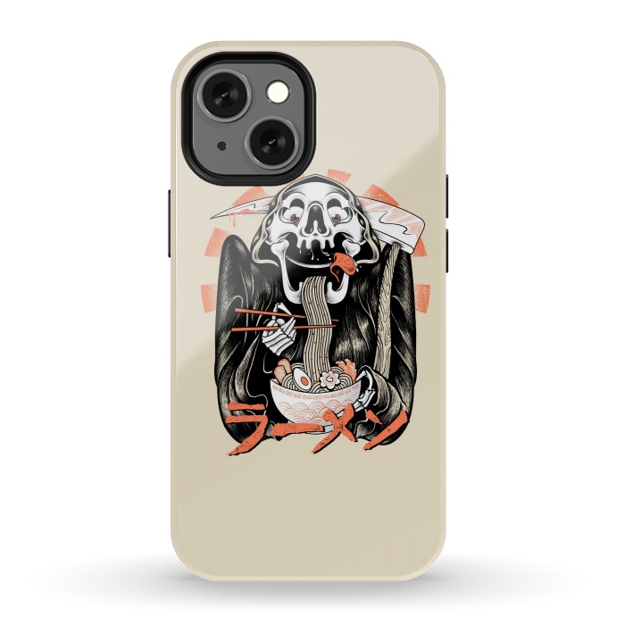 iPhone 13 mini StrongFit Grim Reaper Love Ramen by Afif Quilimo