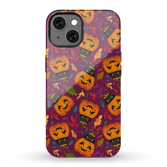 iPhone 13 StrongFit Pumpkin Kitty by Noonday Design