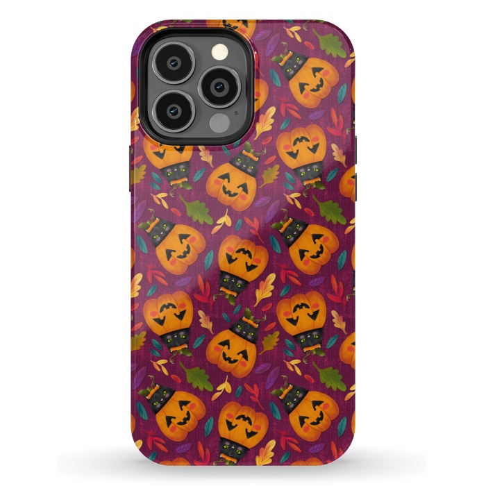 iPhone 13 Pro Max StrongFit Pumpkin Kitty by Noonday Design