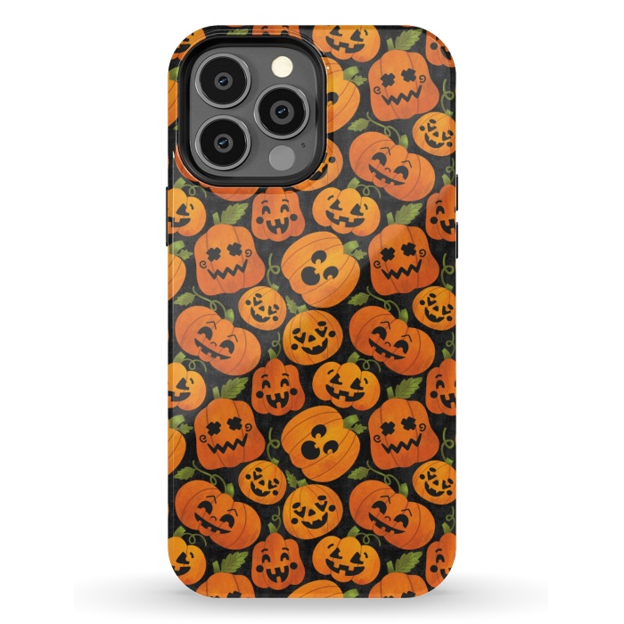 iPhone 13 Pro Max StrongFit Funny Jack-O-Lanterns by Noonday Design