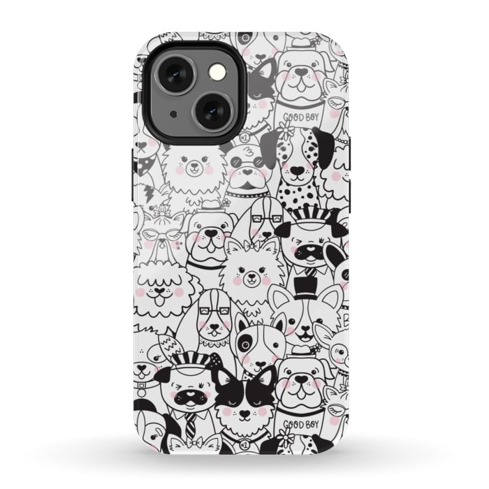 iPhone 13 mini StrongFit Puppy Party by Noonday Design