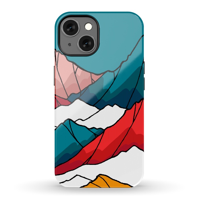 iPhone 13 StrongFit The coloured mountains by Steve Wade (Swade)