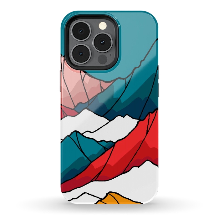 iPhone 13 pro StrongFit The coloured mountains by Steve Wade (Swade)