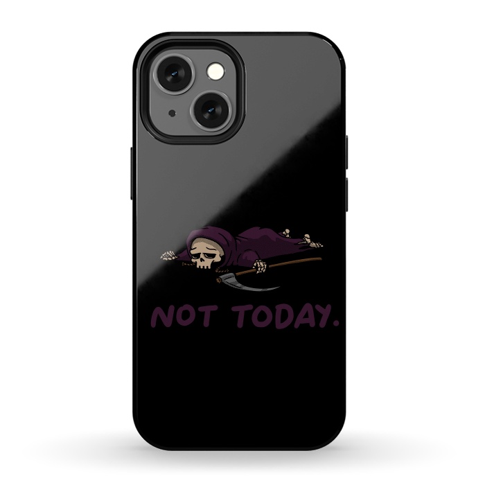iPhone 13 mini StrongFit Not Today Death Tired Reaper by Vó Maria