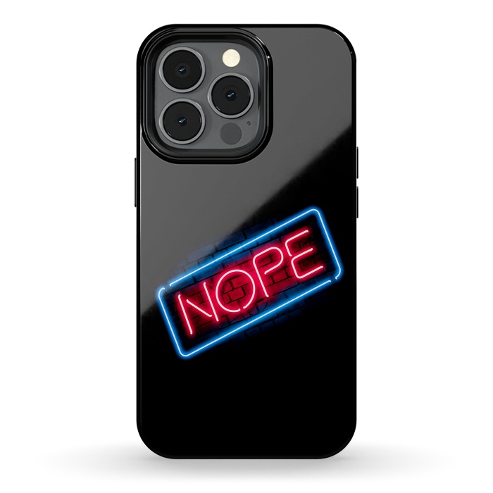 iPhone 13 pro StrongFit Nope - Neon Lights by Vó Maria