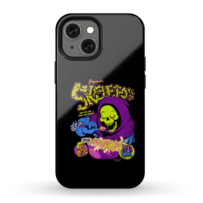 iPhone 13 mini StrongFit Skelet-O's - Grayskull Cereal by Vó Maria