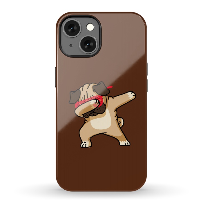 iPhone 13 StrongFit Dabbing Pug by Vó Maria
