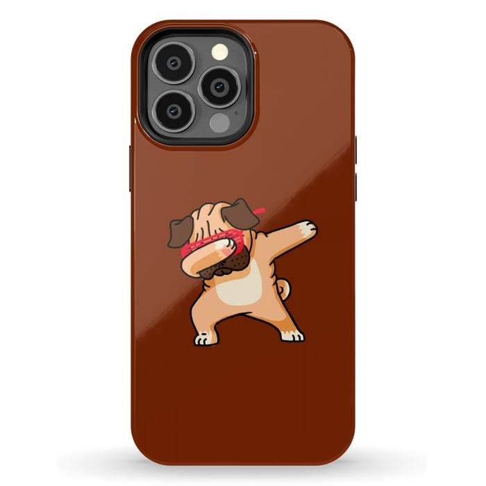 iPhone 13 Pro Max StrongFit Dabbing Pug by Vó Maria