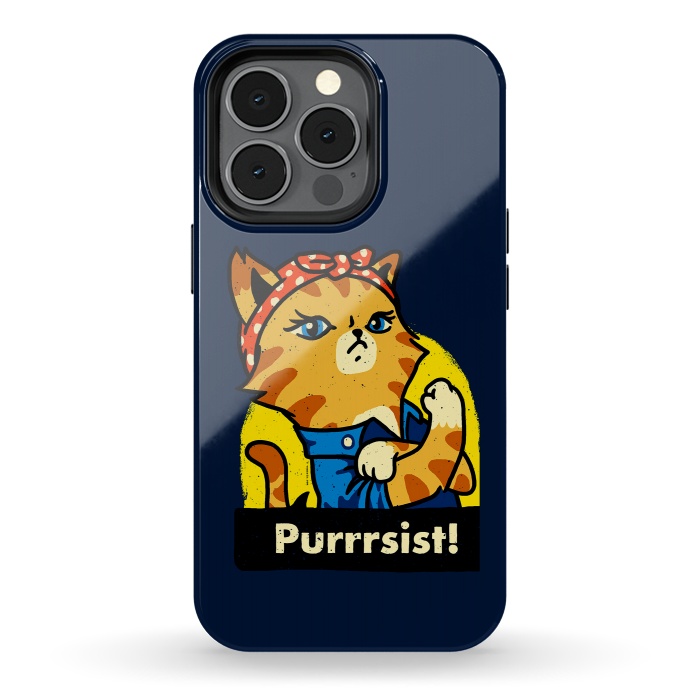 iPhone 13 pro StrongFit Purrsist! We Can Do It Cat Lovers by Vó Maria
