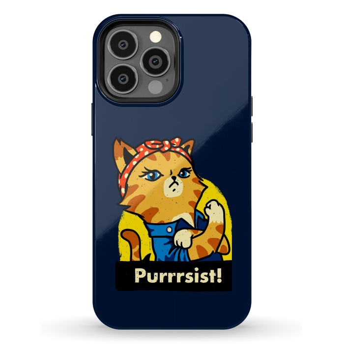 iPhone 13 Pro Max StrongFit Purrsist! We Can Do It Cat Lovers by Vó Maria