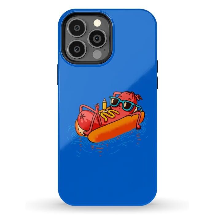 iPhone 13 Pro Max StrongFit Hot Dog Summer Vacation Swimming Pool by Vó Maria