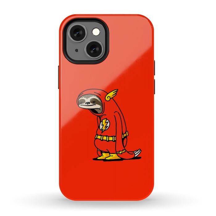 iPhone 13 mini StrongFit The Neutral Sloth Lazy Super Hero by Vó Maria