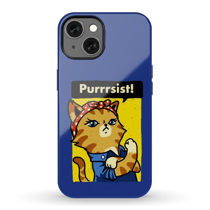 iPhone 13 StrongFit Purrsist Cat 2 We Can Do It Cat Lover by Vó Maria