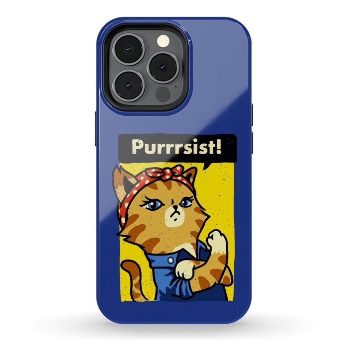 iPhone 13 pro StrongFit Purrsist Cat 2 We Can Do It Cat Lover by Vó Maria