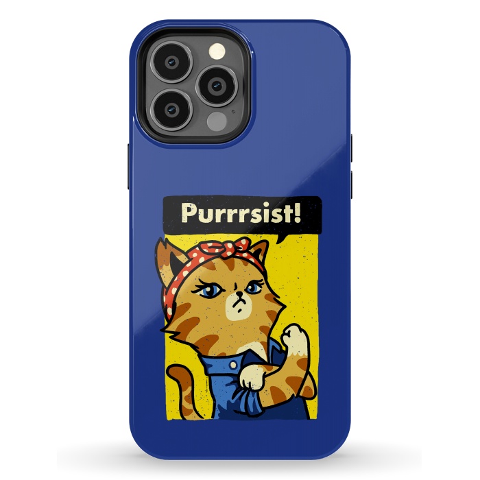 iPhone 13 Pro Max StrongFit Purrsist Cat 2 We Can Do It Cat Lover by Vó Maria